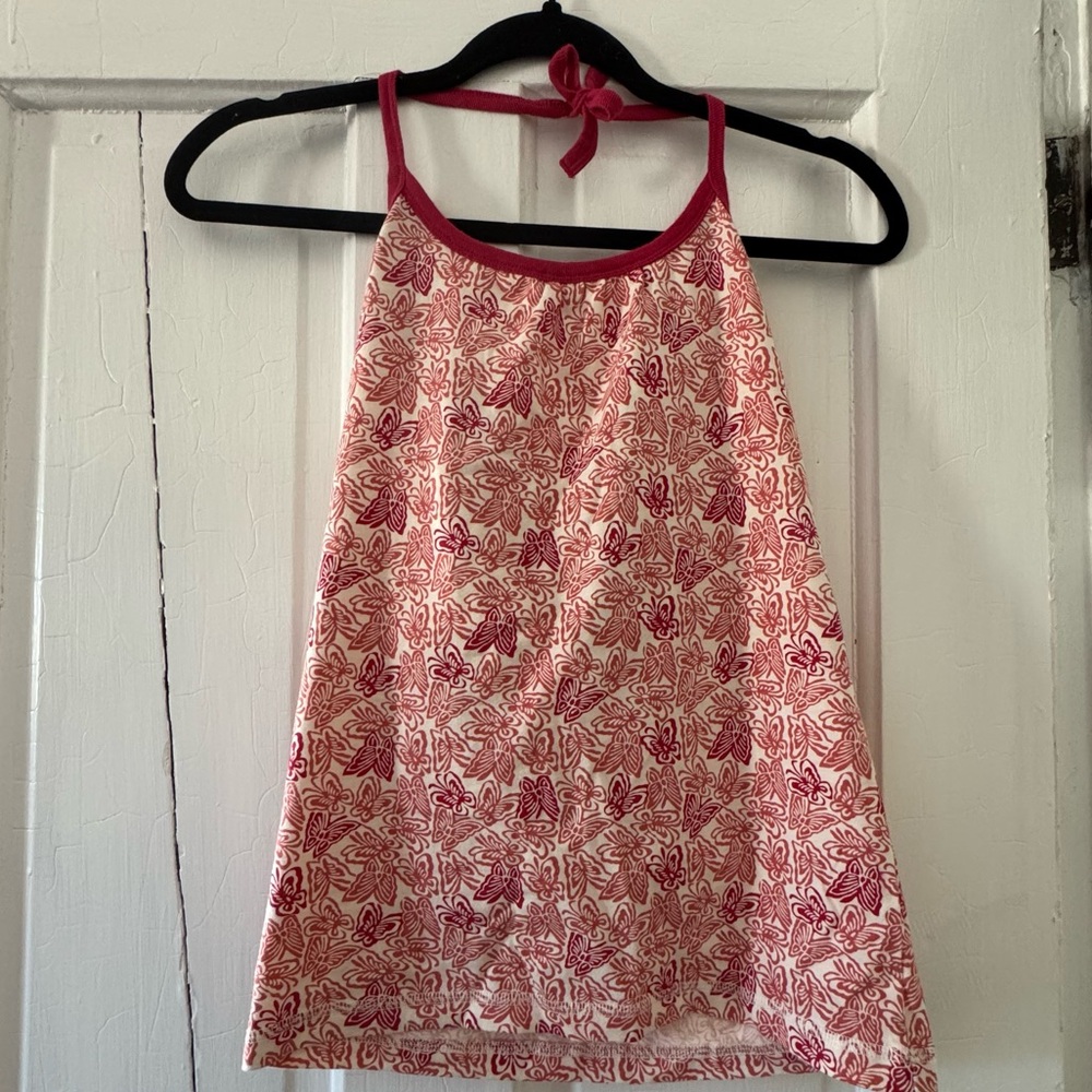 VINTAGE butterfly halter neck top Super perfect